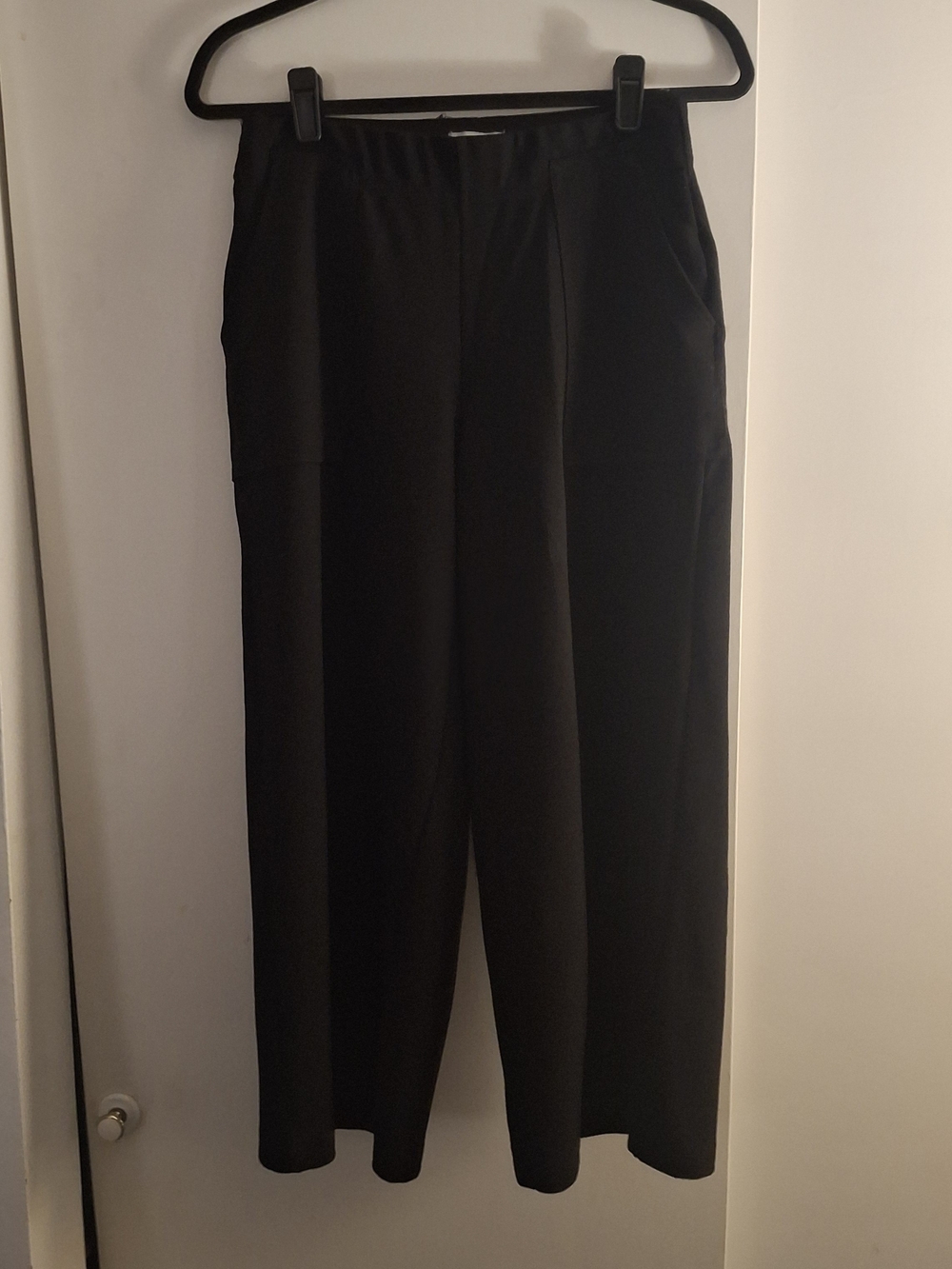Max Studio London Women's Black Wide-Leg Cropped Dress Pants